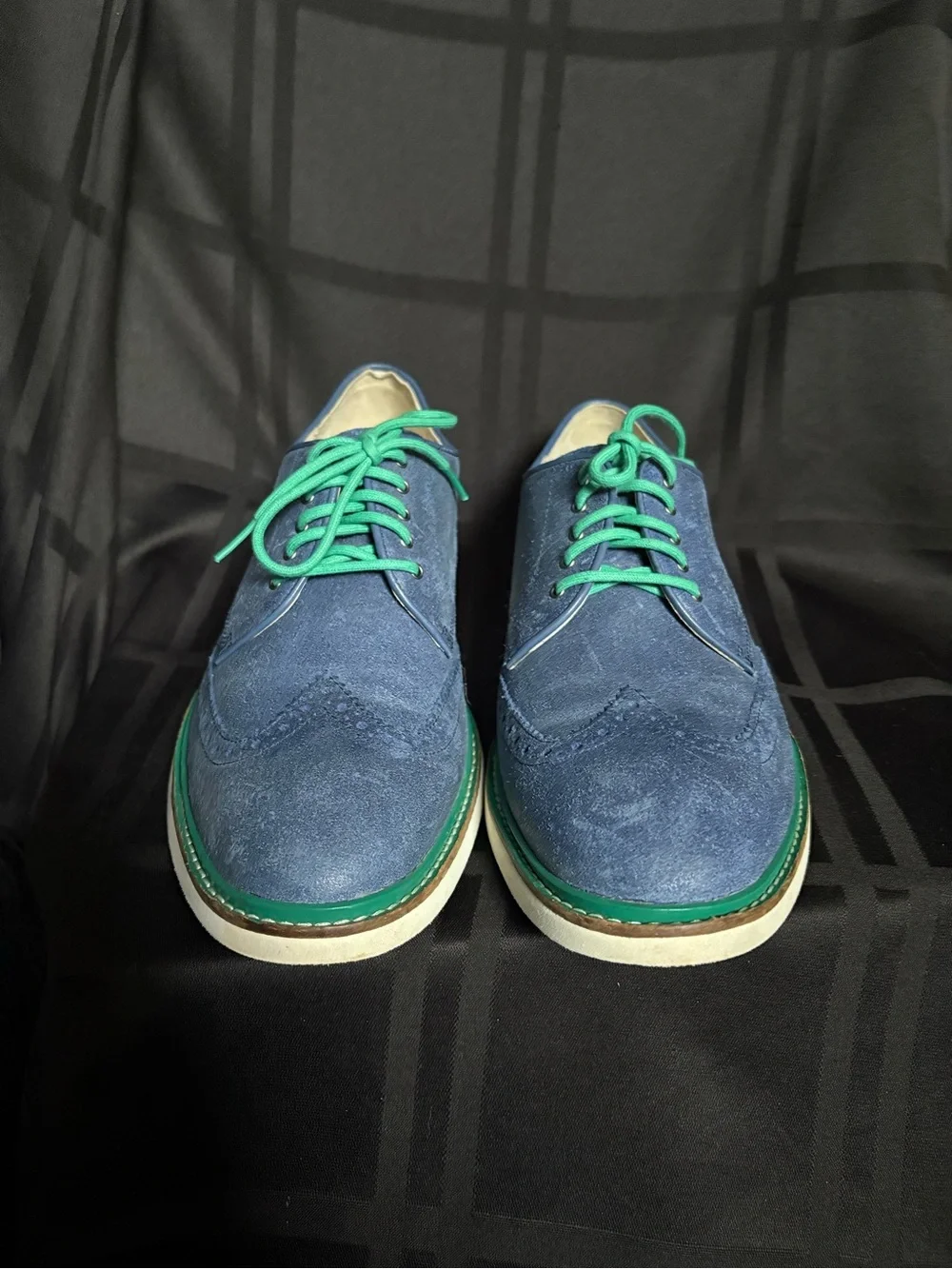 Cole Haan Derby Wingtip Oxford Navy Blue Shoes Size 8.5M